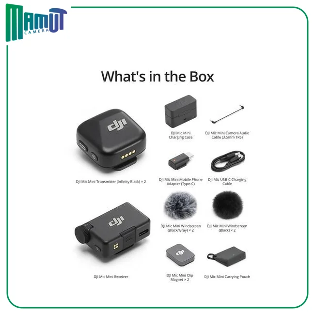 میکروفون دی جی آی Mic Mini دو نفره با کیس شارژ مدل DJI Mic Mini 2-Person Compact Wireless Microphone 02