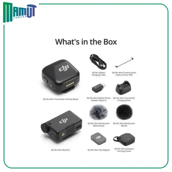 میکروفون بی سیم دی جی آی Mic Mini تک نفره مدل DJI Mic Mini Compact Wireless Microphone 02